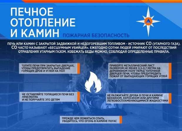 Сотрудники МЧС дали разъяснения жителям СЗАО об использовании каминов и печей