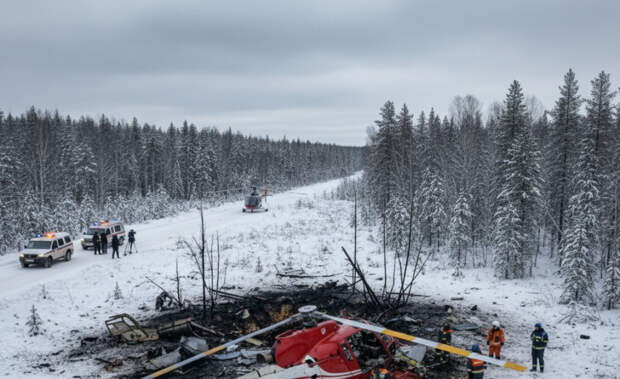 Трое погибли в катастрофе вертолета Robinson R44 в Амурской области