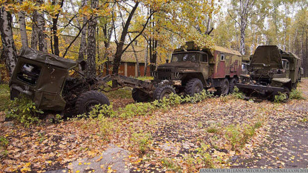 Брошенная военная техника в лесу Брошенная военная техника в лесу