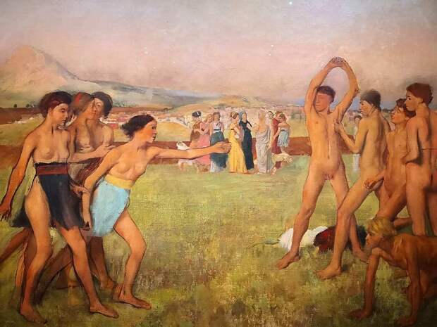 Юные спартанцы тренируются, Эдгар Дега, ок. 1860, Национальная галерея, Лондон.