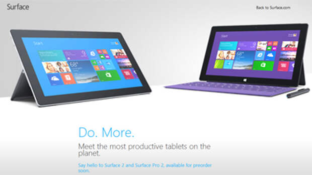 Microsoft представила планшеты Surface второго поколения