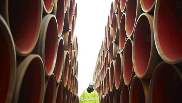 Трубы для строительства газопровода Северный поток - 2 на заводе в Котке