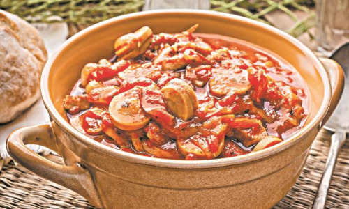 Рецепт дня: Рагу с сосисками