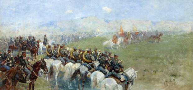 Рубо - Смотр войск Александром III. 1893