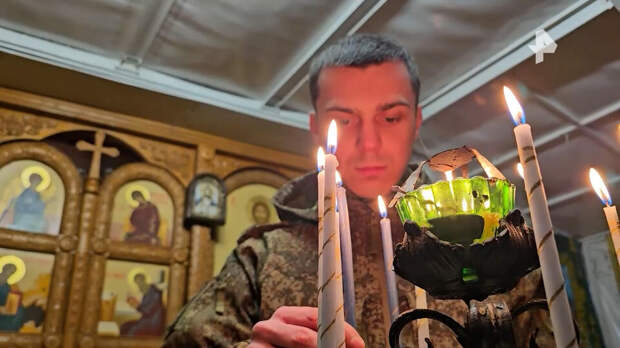 Бойцы группировки "Центр" встретили Пасху на позициях