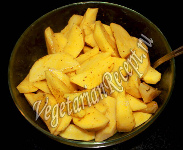 картофель дольками