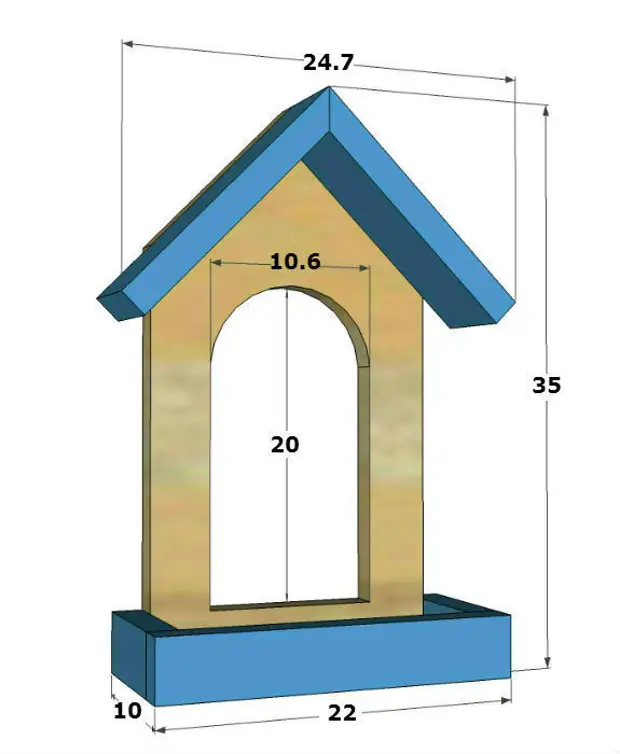 Чертеж для кормушки