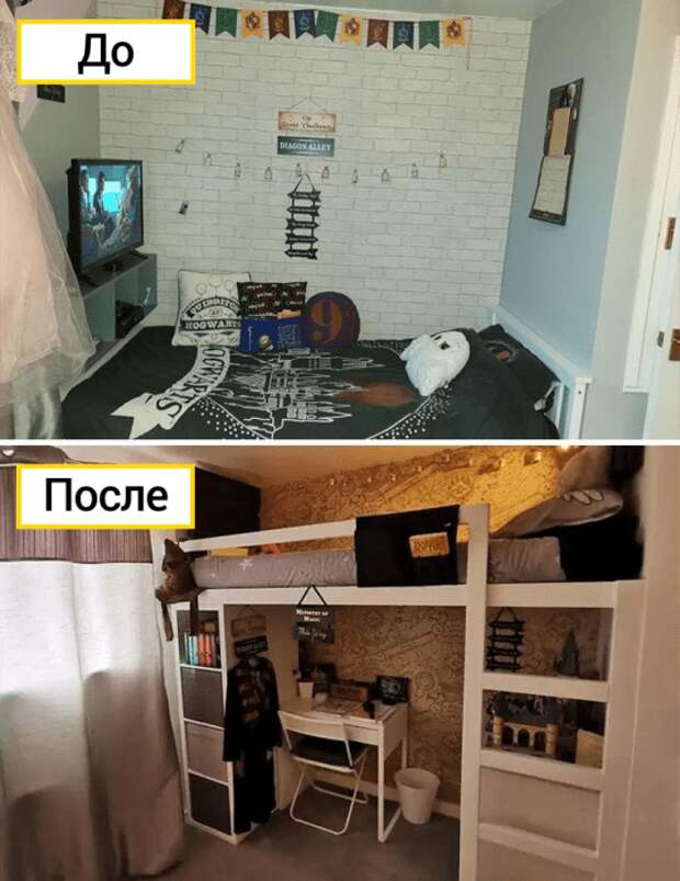 Заботливая мама переделала крошечную спальню,  обеспечив 3 дочкам собственное пространство