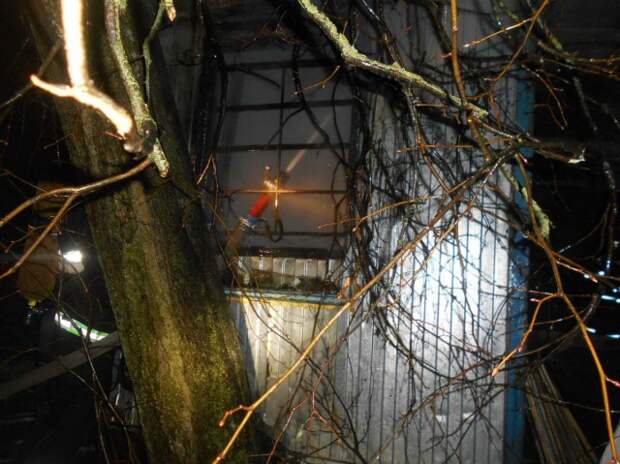 На Пушкина горел бытовой вагончик.