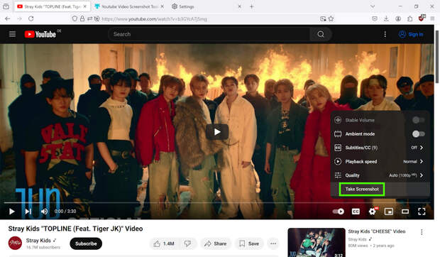 Как сделать снимок экрана с видео на YouTube 2