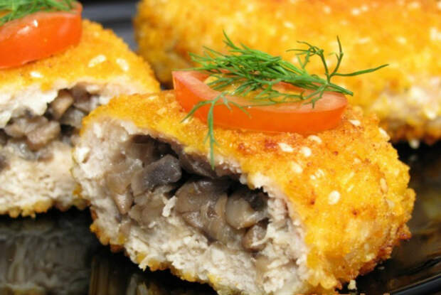 котлеты по-гомельски с грибами