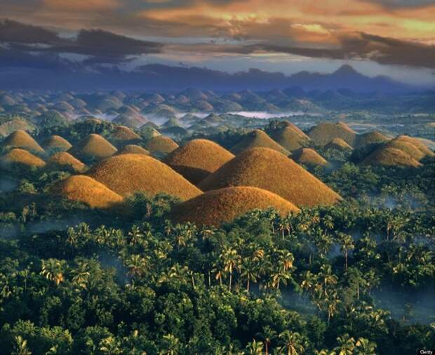 13. Шоколадные холмы на Филиппинах нельзя съесть. А жаль! без фотошопа, в мире, красота, природа, фото, явление