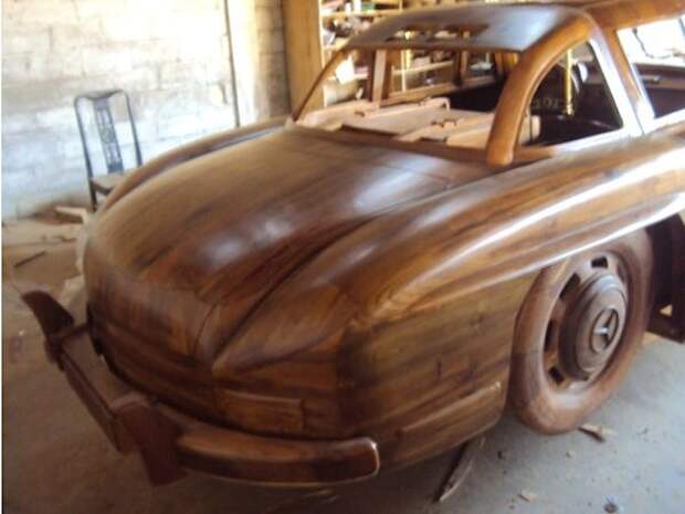 Mercedes-Benz 300SL Gullwing из натурального дерева (8 фото)