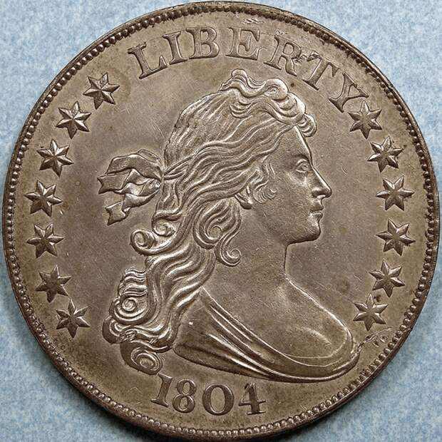 Серебряный доллар (США, 1804).