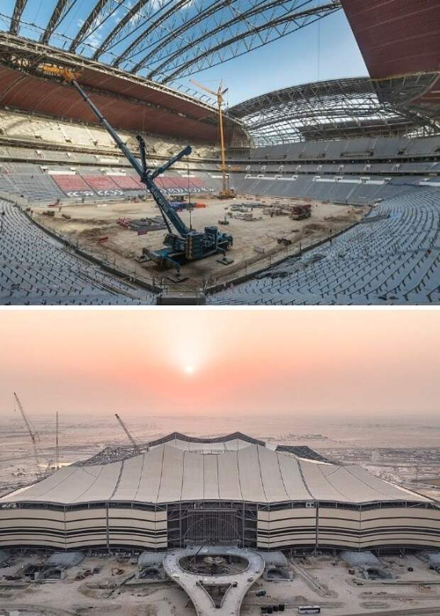 Строительство Al Bayt Stadium подходит к концу (Аль-Хори, Катар). | Фото: zen.yandex.ru.