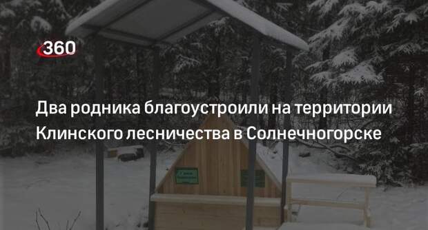 Два родника благоустроили на территории Клинского лесничества в Солнечногорске