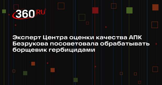 Эксперт Центра оценки качества АПК Безрукова посоветовала обрабатывать борщевик гербицидами