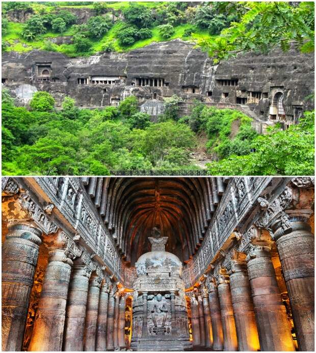 Пещеры Аджанта – серия храмов и памятников, посвященных Будде (Индия).
