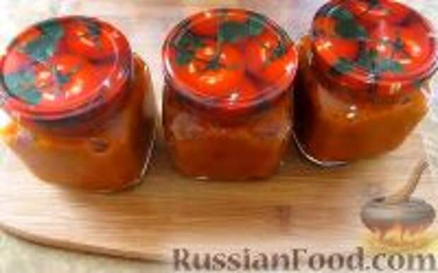 Фото к рецепту: Айвар (овощная икра по-балкански) на зиму Фото к рецепту: Айвар (овощная икра по-балкански) на зиму
