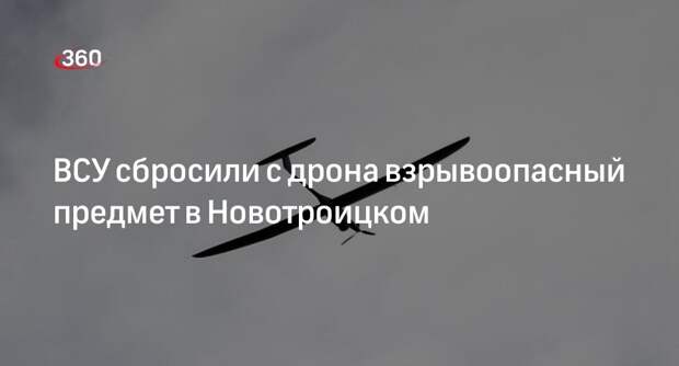 СЦКК: ВСУ сбросили взрывоопасный предмет с беспилотника в Новотроицком в ДНР