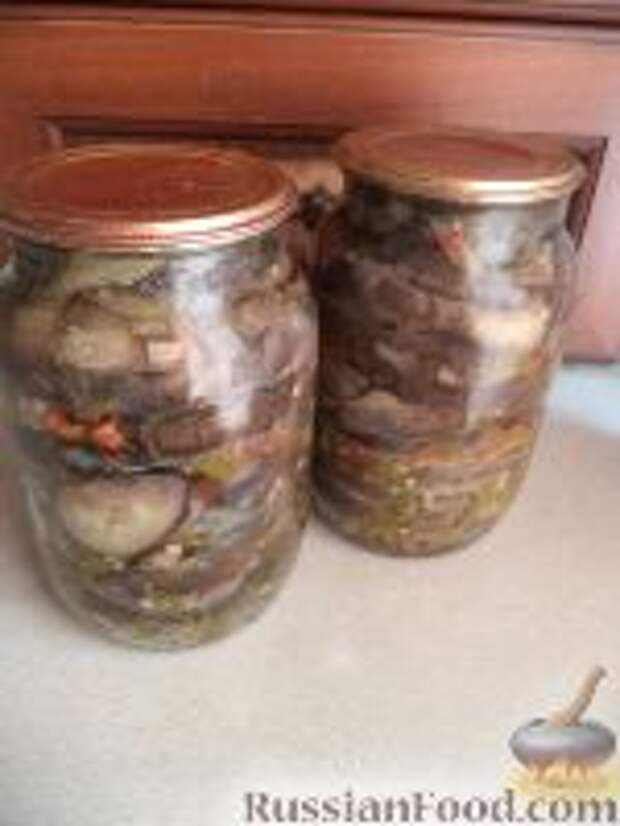 Фото к рецепту: Баклажаны, жаренные кружками, с перцем и чесноком Фото к рецепту: Баклажаны, жаренные кружками, с перцем и чесноком