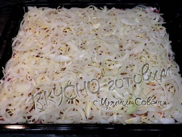 Свинина под сыром с лапшой и кабачками - шаг 3