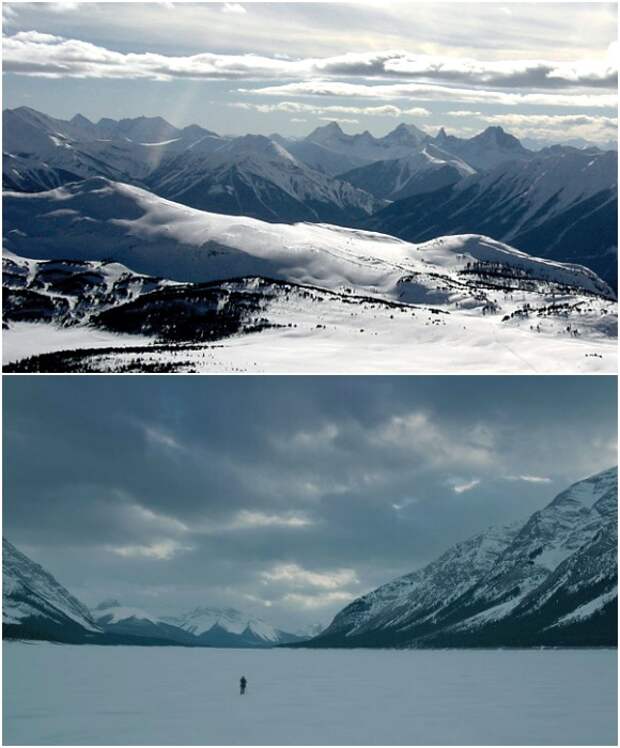 Заснеженные вершины Национального парка Банф запечатлены в фильме режиссера Алехандро Гонсалеса Иньярриту «Выживший» (Канада).