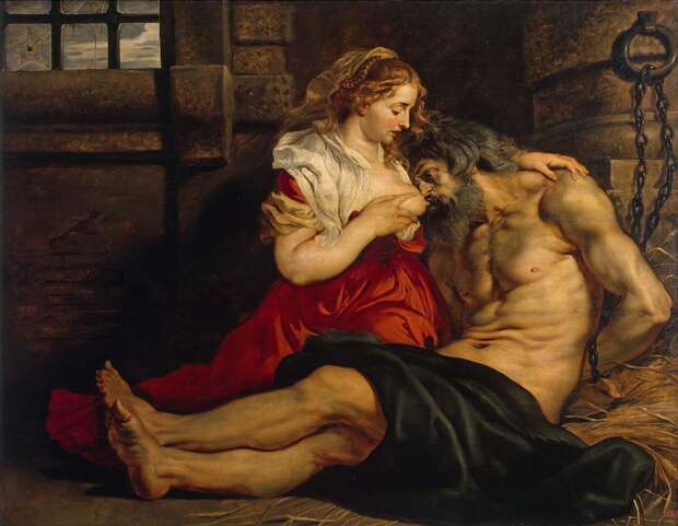 Римское милосердие, Рубенс, 1616, Эрмитаж