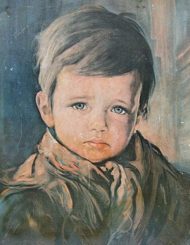 7. "Плачущий мальчик", Джованни Браголин жутко, интересное, искусство, истории, картины, мистика, проклятие, художники