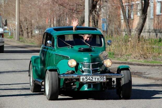 Омич собрал из старого «Москвича» гоночный автомобиль авто, автомобили, кастомайзинг, москвич, самоделка, своими руками, хот-род