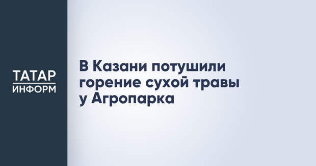 В Казани потушили горение сухой травы у Агропарка