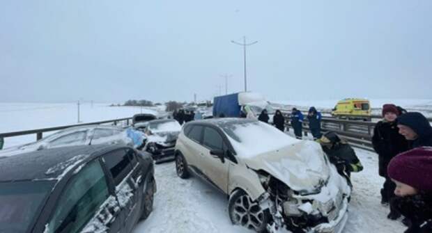 В Тульской области столкнулись 50 автомобилей