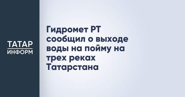 Гидромет РТ сообщил о выходе воды на пойму на трех реках Татарстана