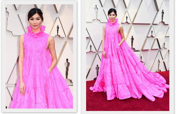 актриса Джемма Чан в наряде от Valentino Haute Couture на церемонии Оскар - 2019