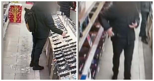 Мужчина украл несколько смартфонов из магазина электроники