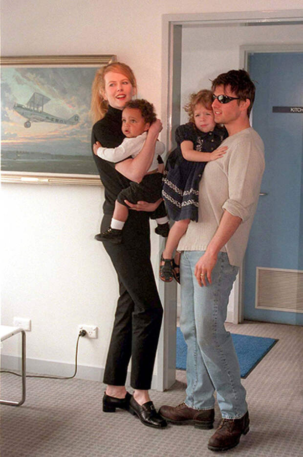 Николь Кидман и Том Круз с дочерью Изабеллой и сыном Коннором