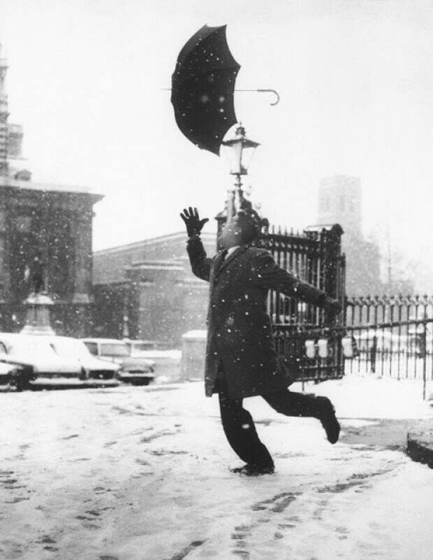 Метель в Лондоне. 1962 история, ретро, фото