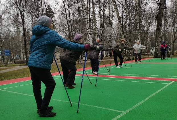 Открытая тренировка по скандинавской ходьбе состоится в Лианозовском парке Фото: пресс-служба Лианозовского парка