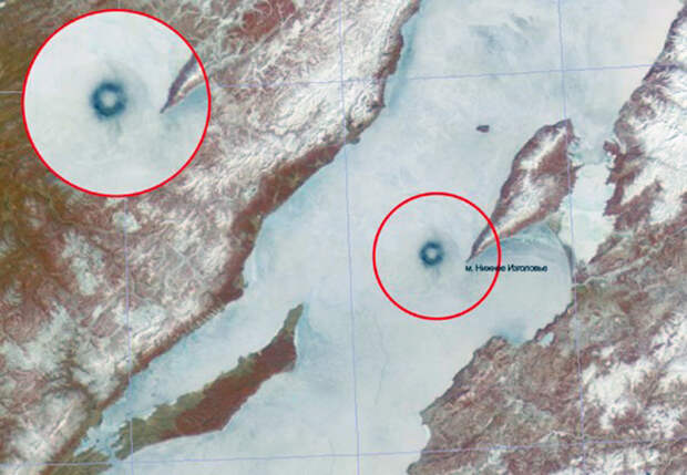 Загадочные круги на льду озера Байкал: ученые выяснили, как они образуются