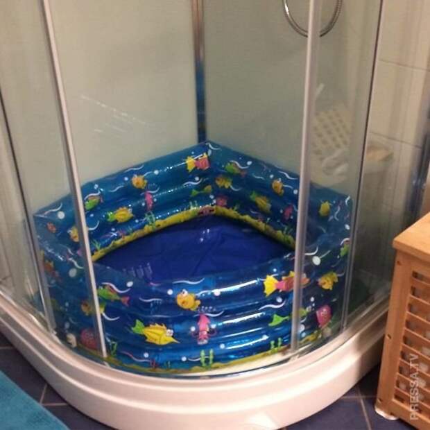 безопасный бассейн в душе