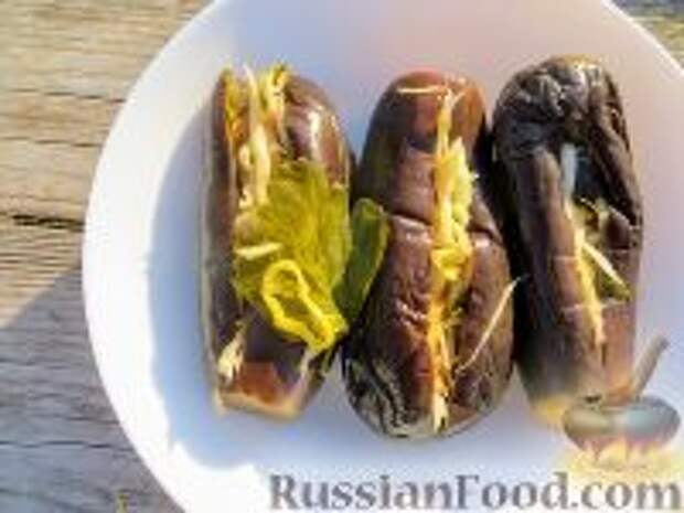 Фото к рецепту: Квашеные баклажаны с капустой Фото к рецепту: Квашеные баклажаны с капустой