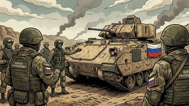 РИА Новости: бойцы Южной группировки взяли в трофей американский БМП Bradley