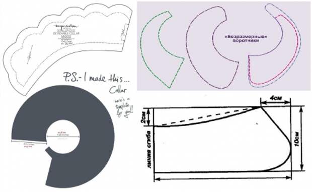 выкройка съемного воротничка, мастер-класс