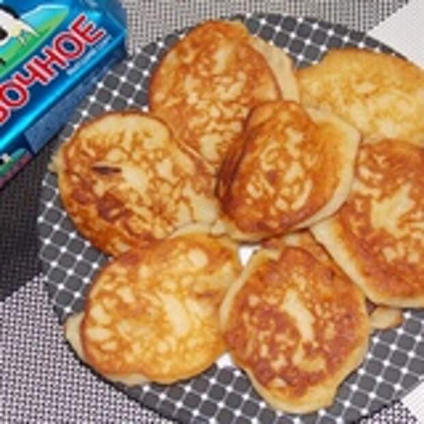 Оладьи с бананом.