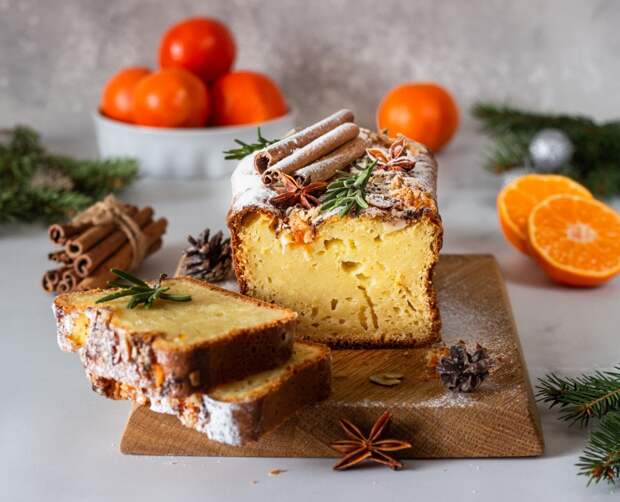 Пряный кекс с мандаринами Пряный кекс с мандаринами