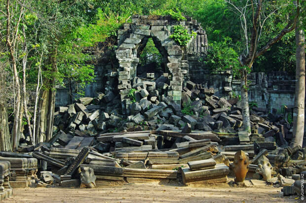 Но если центральные храмы, расположенные вблизи Ангкор-Вата, расчищены от джунглей и упавших камней, то более...