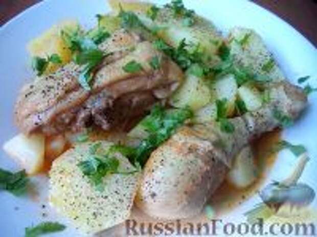 Фото к рецепту: Жаркое с курицей
