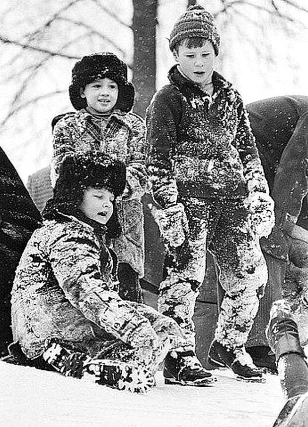 Настоящая зима СССР, детство, фотографии