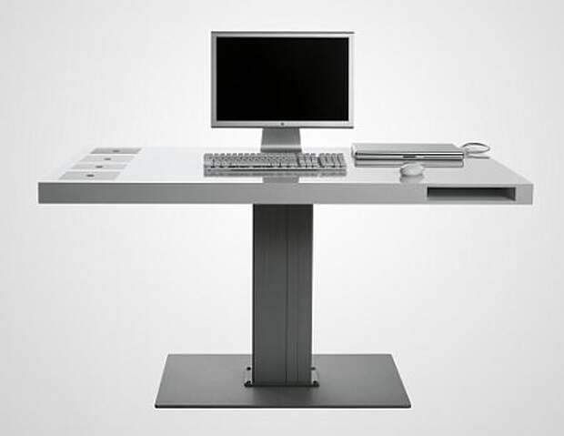 <B>Milk Desk.</B><BR> Полностью регулируемый по высоте стол для поклонников «MacBook» - дань минимализму и стилю одновременно: здесь предусмотрены несколько коробочек для канцелярии и других принадлежностей, а также – щель для документов. Corner v1 computer desk купить
