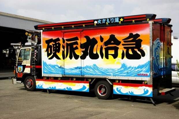 Нарядные японские грузовики Dekotora (Decotora)